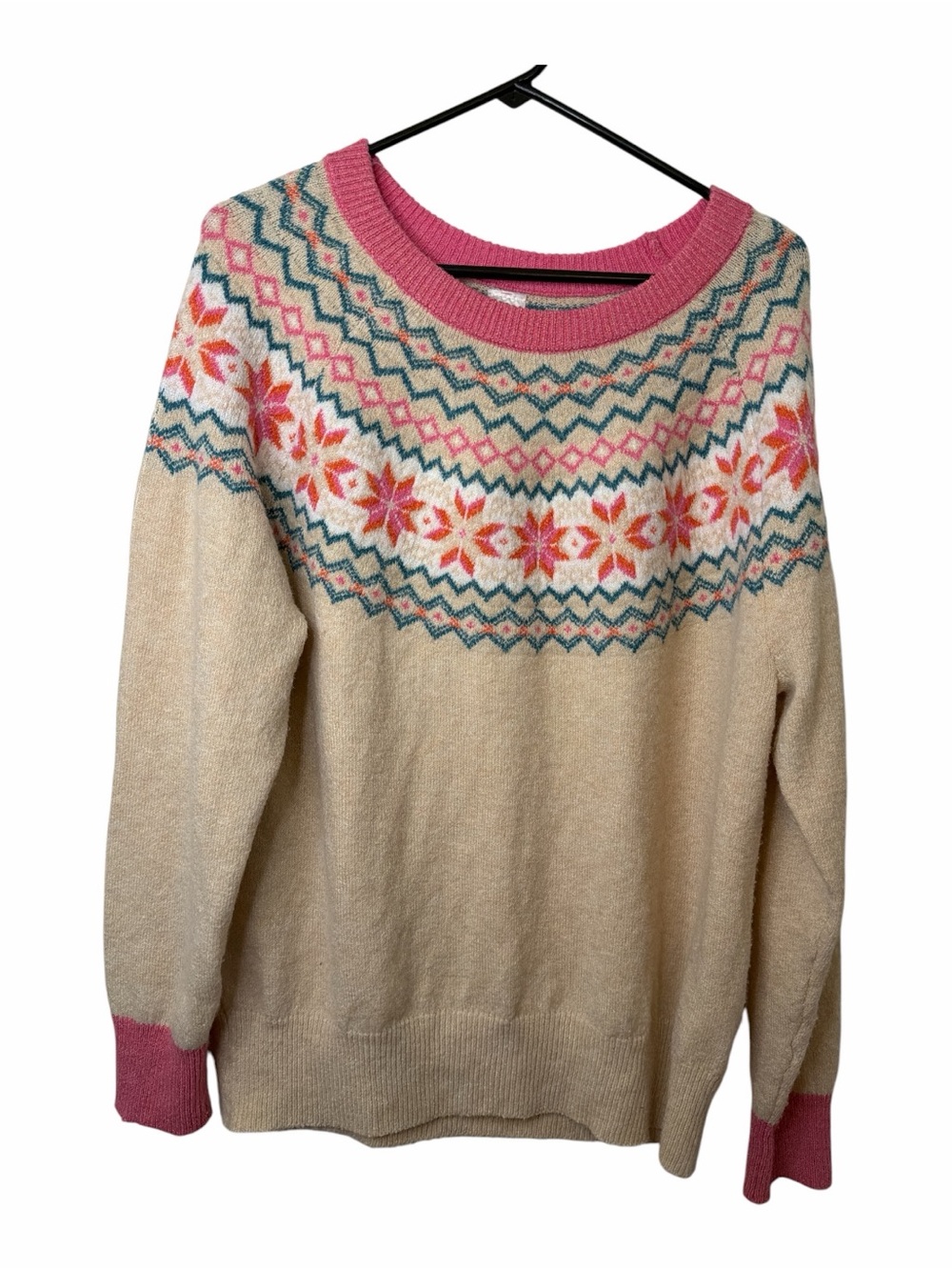 Christmas Women's Crewneck Fair Isle Sweater from Holiday Time, Midweight